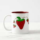 Tasse 2 Couleurs Fun fraise (Gauche)