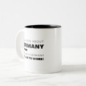 Tasse 2 Couleurs Fun Fun Facts sur l'Allemagne (Devant gauche)