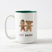 Tasse 2 Couleurs Fun Noël Dire Obtenir Pain D'Or Fête (Gauche)