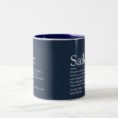 Tasse 2 Couleurs Fun Personalized Sailor Definition Navy Blue  (Centre)
