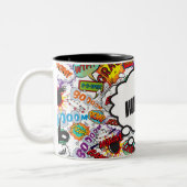 Tasse 2 Couleurs Fun Personnalisé Name Comic Book (Gauche)