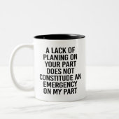 Tasse 2 Couleurs Fun Planification Passive Agressive Planning Cadea (Gauche)