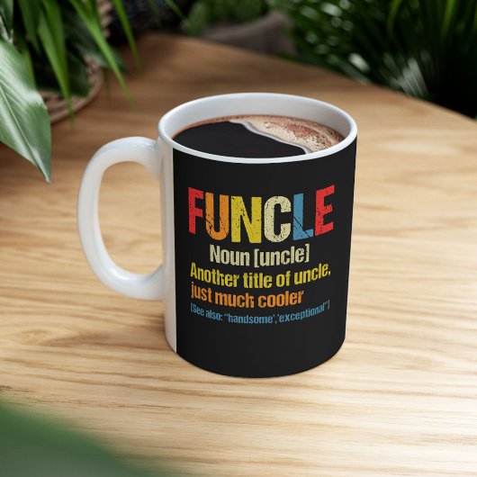 Tasse 2 Couleurs Funcle Définition Drôle Drôle Cadeau Pour Oncle