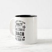 Tasse 2 Couleurs Funky Cross Country Coach Crazy (Devant gauche)
