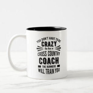 Tasse 2 Couleurs Funky Cross Country Coach Crazy