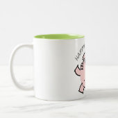 Tasse 2 Couleurs Funny 6 Dessin Illustration Cochon personnalisé An (Gauche)