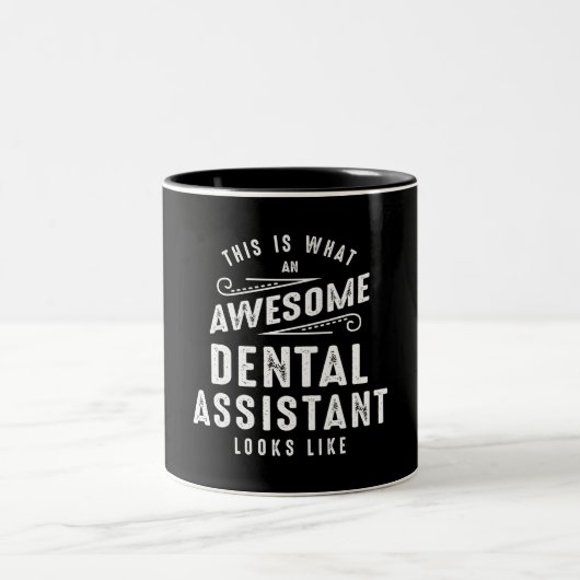 Tasse 2 Couleurs Funny Awesome Dental Assistant Job Occupation (Centre)