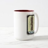 Tasse 2 Couleurs Funny Bacon Tarot Card (Devant droit)
