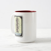 Tasse 2 Couleurs Funny Bacon Tarot Card (Devant gauche)