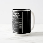 Tasse 2 Couleurs Funny Black Queen Faits nutritionnels (Devant droit)