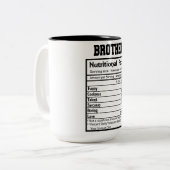 Tasse 2 Couleurs Funny Brother Nutrition Facts (Devant gauche)