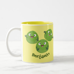 Tasse 2 Couleurs Funny Brussels sprouts légumes caricature