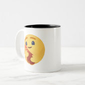Tasse 2 Couleurs Funny Care Emojis Facebook (Devant gauche)