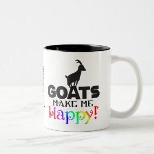 Tasse 2 Couleurs FUNNY CHAT   GOATS Rends-moi heureux