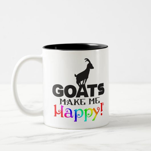Tasse 2 Couleurs FUNNY CHAT | GOATS Rends-moi heureux (Gauche)