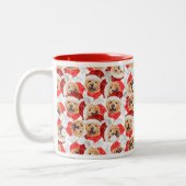Tasse 2 Couleurs Funny Chow Chow Motif de Noël (Gauche)
