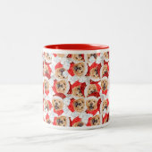 Tasse 2 Couleurs Funny Chow Chow Motif de Noël (Centre)