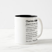 Tasse 2 Couleurs Funny Claims Adjuster Definition (Devant droit)