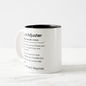 Tasse 2 Couleurs Funny Claims Adjuster Definition (Devant gauche)