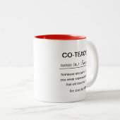 Tasse 2 Couleurs Funny Co-Teacher Worker Definition (Devant droit)