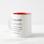 Tasse 2 Couleurs Funny Co-Teacher Worker Definition (Devant gauche)