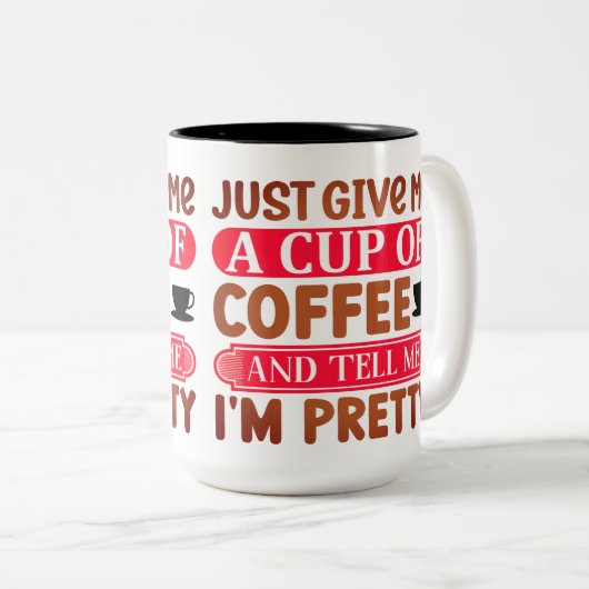 Tasse 2 Couleurs Funny Coffee Cup (Devant droit)