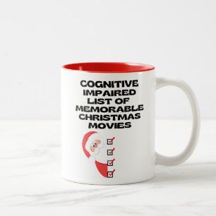 Tasse 2 Couleurs Funny Cognitive Christmas Movie List