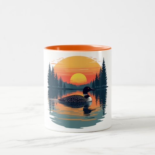 Tasse 2 Couleurs Funny Common Loon – Minnesota Bird Watcher (Centre)