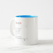 Tasse 2 Couleurs Funny Dad Search Custom Autocomplete Phrases (Devant gauche)