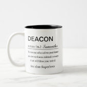Tasse 2 Couleurs Funny Deacon Definition Personalized (Gauche)