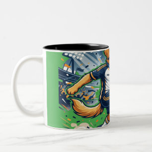 Tasse 2 Couleurs Funny Dog Soccer - Life Is Better With a Dog 
