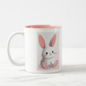 Tasse 2 Couleurs Funny Easter Bunny Image (Gauche)