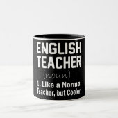 Tasse 2 Couleurs Funny Enseignant Anglais (Centre)