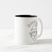 Tasse 2 Couleurs Funny FEL Noël matin Stocker Stuffer (Devant droit)