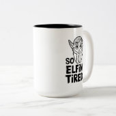 Tasse 2 Couleurs Funny FEL Noël matin Stocker Stuffer (Devant droit)