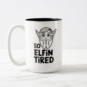 Tasse 2 Couleurs Funny FEL Noël matin Stocker Stuffer