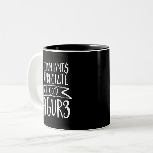Tasse 2 Couleurs Funny Finance Comptable Bureau Humour (Devant gauche)