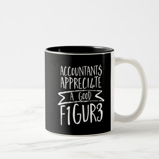 Tasse 2 Couleurs Funny Finance Comptable Bureau Humour (Droit)