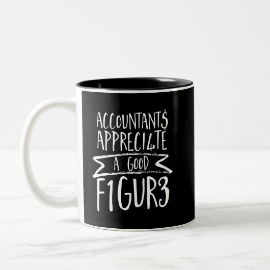 Tasse 2 Couleurs Funny Finance Comptable Bureau Humour (Gauche)