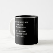 Tasse 2 Couleurs Funny Fractions communicantes Jokes venin pour mat (Devant gauche)