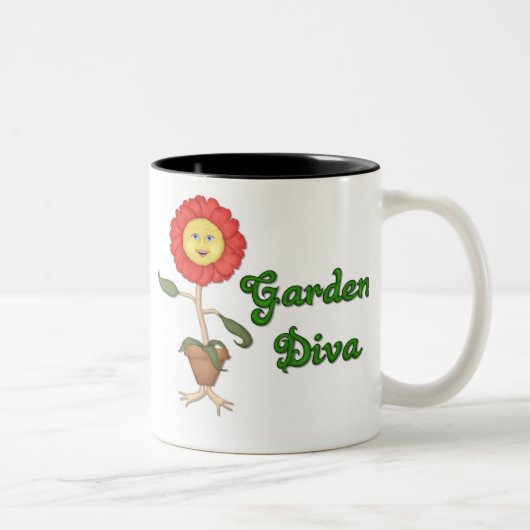 Tasse 2 Couleurs Funny Garden Diva (Droit)