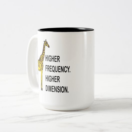 Tasse 2 Couleurs Funny Giraffe Pun (Devant gauche)