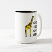 Tasse 2 Couleurs Funny Giraffe Pun (Devant droit)