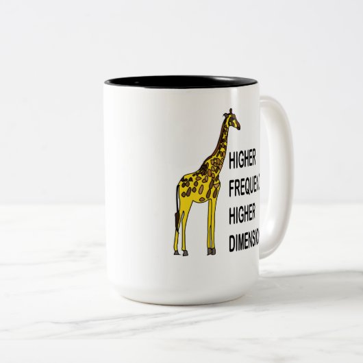 Tasse 2 Couleurs Funny Giraffe Pun (Devant droit)