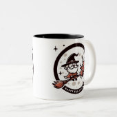 Tasse 2 Couleurs Funny "Happy Hallo-Oops!" Santa Witch (Devant droit)