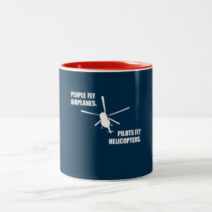 Tasse 2 Couleurs  Funny Hélicoptère Pilote Volant Avion Aviation