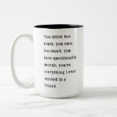 Tasse 2 Couleurs Funny Hilaried Meilleur Ami Collègues Adieu (Gauche)