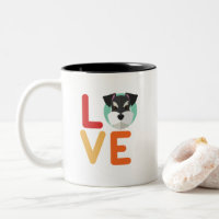 Funny I Love Miniature Schnauzer I Heart Amoureux