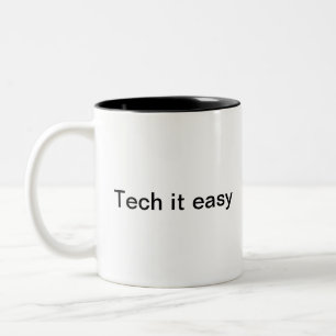 Tasse 2 Couleurs Funny I.T. Humour informatique Monogramme minimali