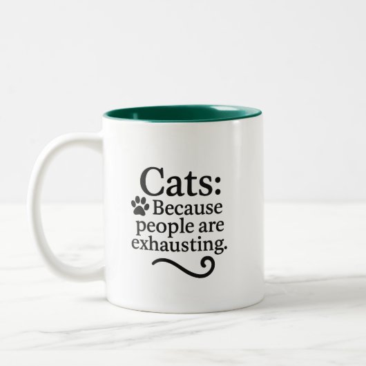 Tasse 2 Couleurs Funny Introvert Cat Lover (Gauche)